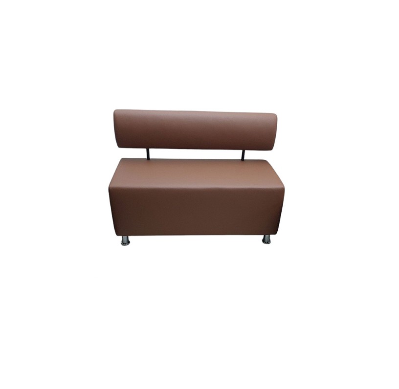 Диван офісний 2-місний (шкірозамінник) РОЗКОМ, розмір 1200×550×780 мм